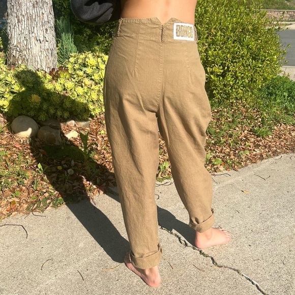 VTG 80s 90s BONGO High Waist Pleated Mom Pants Tapered Sz 7 USA Parachute Style - Picture 9 of 16